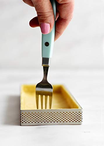 Forma Per Crostate Decora Rettangolare - Acciaio Inox Microforato 10x29x2cm - Foto 5