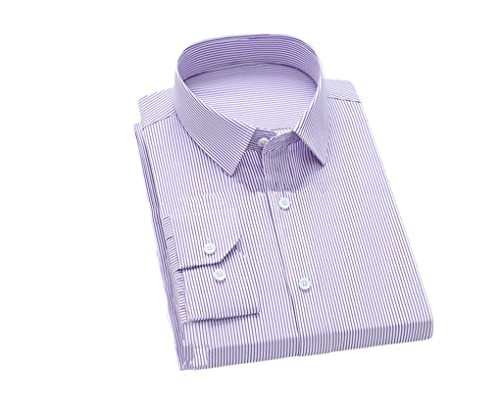 Chemise habillée classique à rayures homme parfaite pour le bureau en 4XL