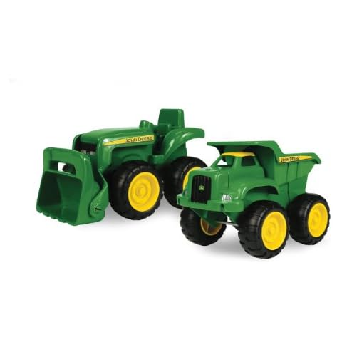 John Deere Sandbox Vehicle Set with Dump Truck and Tractor Toy Cover