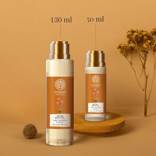Image of Forest Essentials- After Shower on Wet Skin, After Bath Oil Lime Saffron Oudh||
