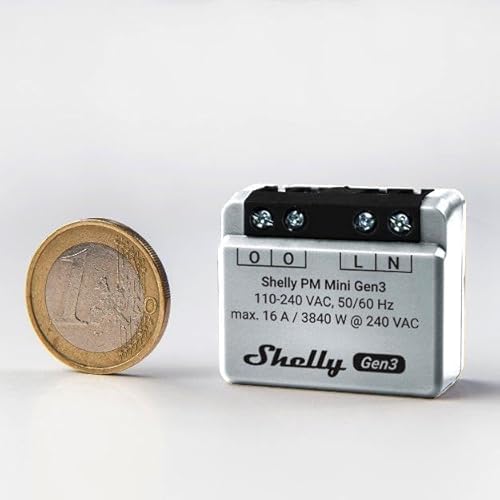 Shelly Plus PM Mini Gen 3 Kabelloser WLAN-Schalter, Bluetooth