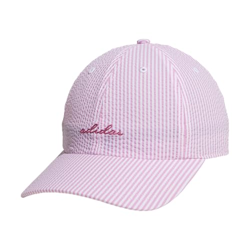 adidas Womens Saturday Hat Relaxed Fit Strapback Baseball Cap Tropic Bloom/Pink Fusion/Seersucker OSFA