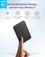 Anker Nano Powerbank, Ultraschlanke 5000mAh Magnet-Powerbank, Qi2-zertifiziert, 15W Max ultraschnelles Laden, MagSafe-kompatibel, tragbares Ladegerät, Ergonomisches Design, Für iPhone 17/16/15/14/13 – Ansicht 3