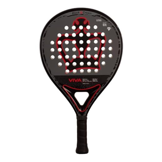 Black Crown - Pala de pádel Viva - Carbono 3K - Goma SC Black EVA - Forma Redonda - Control 50% y Potencia 50% - Jugadores Principiantes e Intermedios - Peso 355-370g