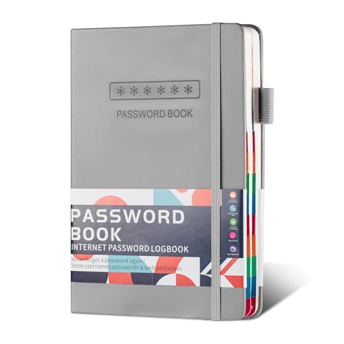 Bncxdc quaderno delle password, Libro delle password alfabetico con schede, quaderno password, libro delle password, Rubrica per i login ai siti web