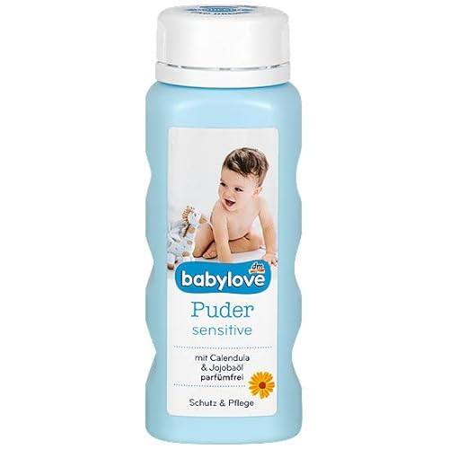 Babylove Baby Powder Sensitive with Calendula , Alcohol-Free, No Perfume, Vegan, 100g Cover