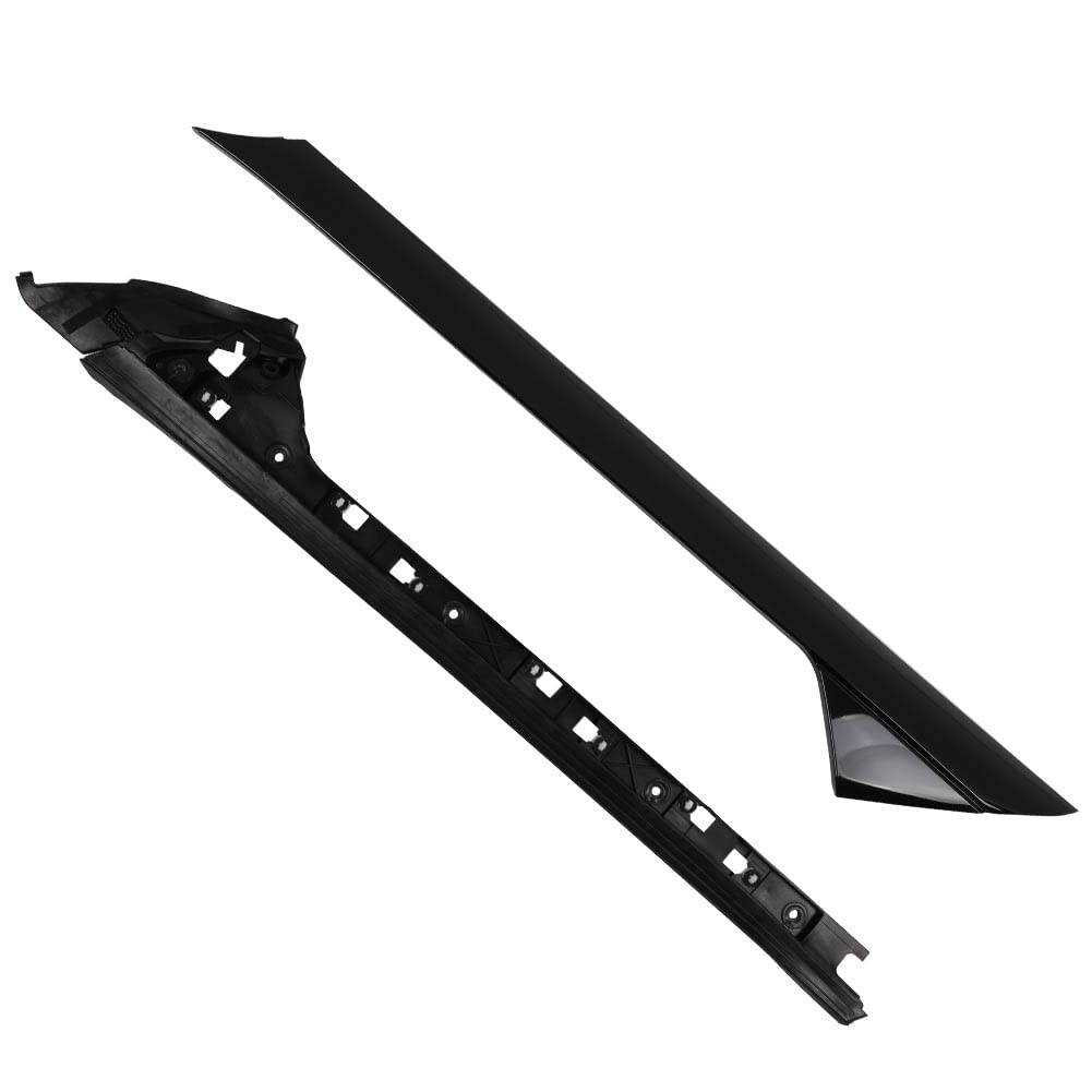 Photo 1 of Hugall 926-451 Black Front Right Passenger Side Windshield Outer A-Pillar Trim Molding Compatible with 2011 2012 2013 2014 2015 2016 2017 2018 2019 Explorer (Cover and Mount) BB5Z-7803144-AA