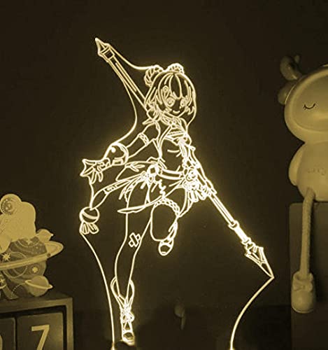 JYDNBGLS Meisjes Nachtlampje voor Meisjes Jongens Nachtlampje Gmae Figuur Lamp Verlichting Lamp Xiangling Genshin Impact… - Image 4