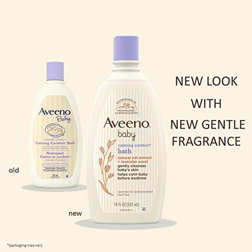 Aveeno Baby 100870 Calming Comfort Bath & Wash With Relaxing Lavender & Vanilla Scents & Natural Oat Extract, Hypoallergenic & Tear-Free Formula, Paraben-, Phthalate- & Soap-Free thumb #4