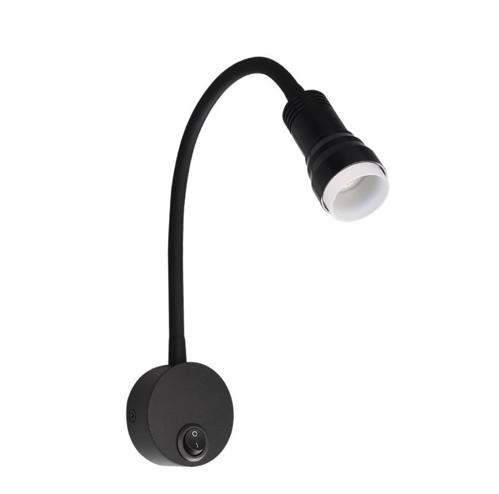 Lampe de lecture LED applique d'intérieur spot lampe de chevet murale flexible noire 3W