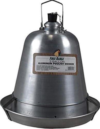 HARRIS FARMS 0943609904/4100 Gray Free Range Aluminum Poultry Drinker, 2 Gallon