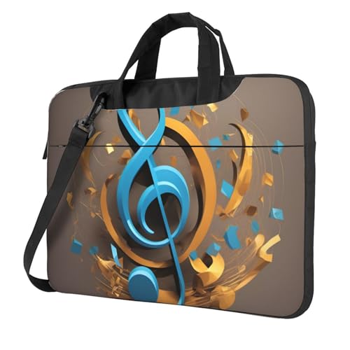 Funda portátil para portátil de notas musicales para uso en oficina, negocios y viajes cortos