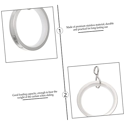 Ganchos para colgar cortinajes con anillos de fijación que evitan caídas y tirones 3