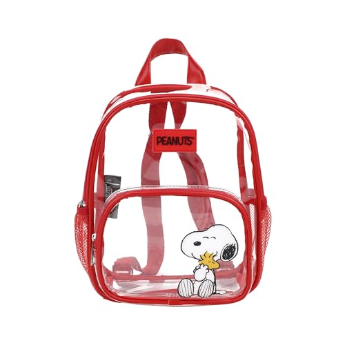 Bioworld Peanuts Snoopy & Woodstock Clear 10 Adult Mini Backpack