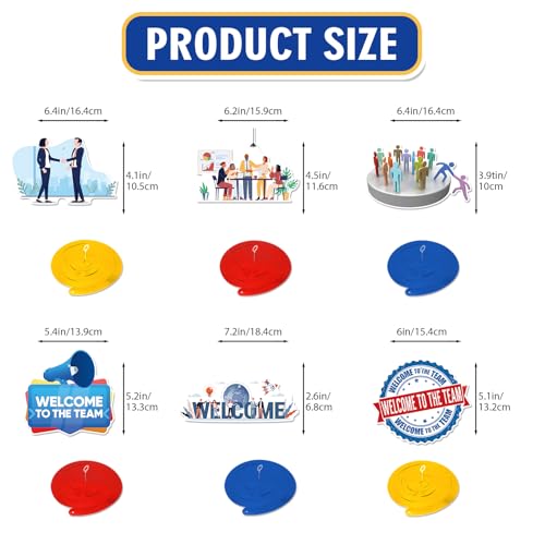 Image of Welcome To The Team Banner and Hanging Swirls, Welcome Banner, Welcome Decorations for New Employee Coworker Teacher Colleague Staff Team Member Office Party