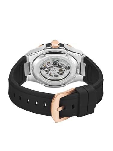Image of French Connection Autaros Skeleton Dial Silicone Automatic Watch for Men - FCA31RTB