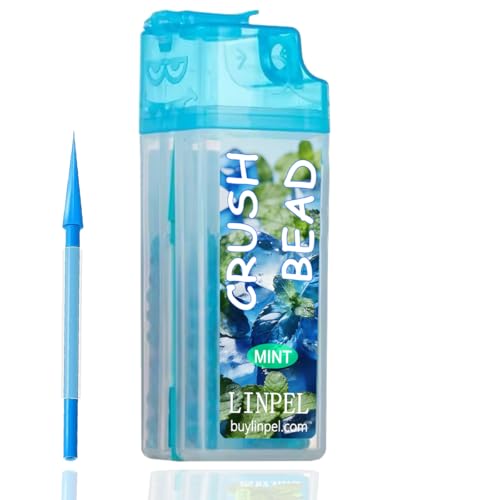 500 Count Blue Mint Face Mask Refresher Beads - Long-Lasting Strong Fragrance Airtight Sealed Portable Bottle Natural Essential Os for All-Day Comfort & Extended Wear