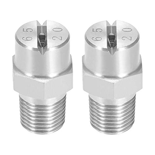 Buses à Jet Plat En Acier Inoxydable 304 - 65° - Filetage BSPT 1/8 à 1/2 - Lot De 5 Ou 10 - Pour Nettoyeurs Haute Pression, Arrosage, Refroidissement
