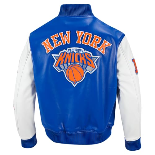 Pro Standard Mens NBA New York Knicks City Signature Jacket Royal Blue/White Xl - Image 2