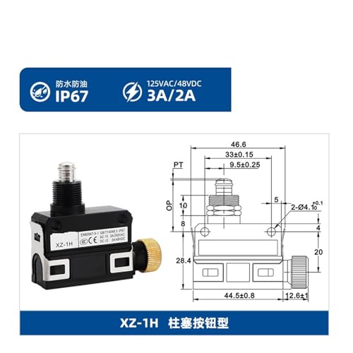 Interrupteur de fin de course micro-course IP67 XZ-1H SL1-H robuste