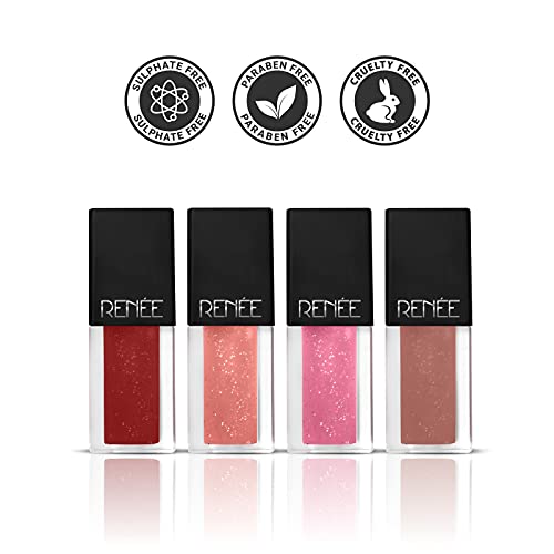 RENEE See Me Shine Lip Gloss Gloss Boss Combo of 4, 2.5ml Each| Glossy, Non-sticky & Non-drying Formula| Long Lasting Moisturizing Effect| Easy to Carry - Image 3