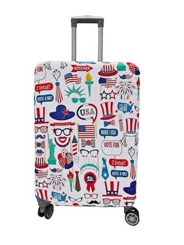 Image of Printed Travel Luggage Cover for Suitcase - Stretchable & Scratchproof Trolley Bag Protector