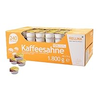 Hellma Kaffeesahne 10% Fett 240 Stk. je 7,5 g - 1,8 kg Vorrats-Box, Milchersatz - für Kaffee oder Tee