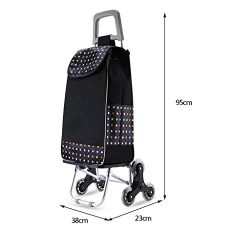 JINKEBIN Trolley. Warenkorb Kleine Handwagen Handgepäck Warenkorb Trolley Haushalts Trolley Trailer Faltbarer Kristall… – Bild 8