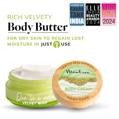 Image of Mintree Muskmelon Moisturizing Body Butter for Men and Women, 72hrs Hydration, 150g