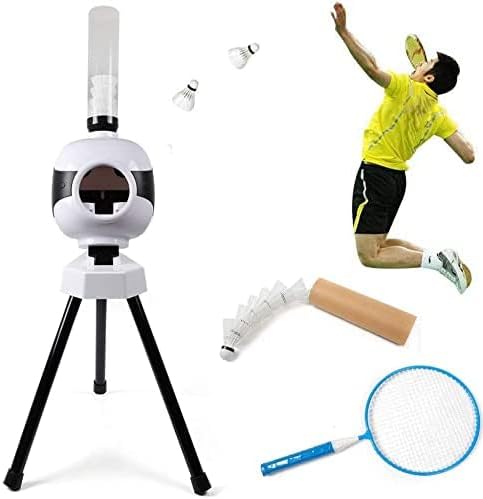 Máquina portátil de bádminton servir, 40.1 pulgadas, robot adminton máquina de disparo, máquina de entrenamiento de lanzamiento de bádminton para