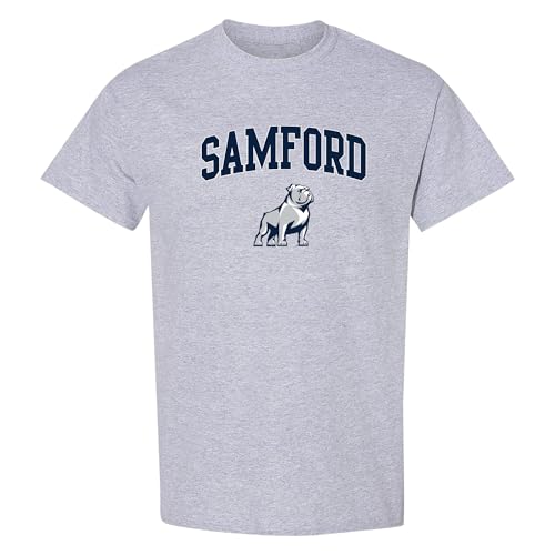 UGP Campus Apparel AS1008 - Samford University Bulldogs Arch Logo - Sports Team T Shirt - X-Large - Sport Grey