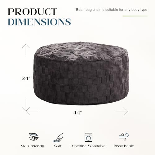 Image of Hobestluk Adults Bean Bag Chair 4FT Big BeanBag Chair Extra Large Oversized