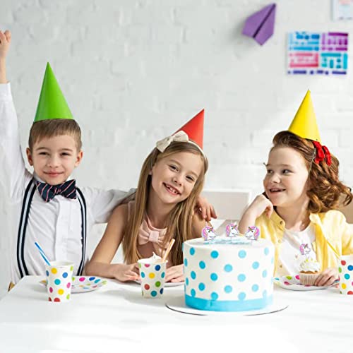 Lovelyshop Unicorn Birthday Candles Cake Topper, Assorted Candles For Party2 3/4", 5Pc #TOP4