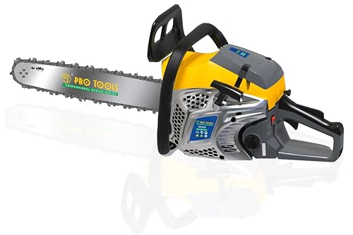 PRO TOOLS Chainsaw 6522P, 65CC, 3.0KW/4.33HP, 22inch Guide Bar and Chain (Low Fuel Efficient) and Automatic Chain Oiler