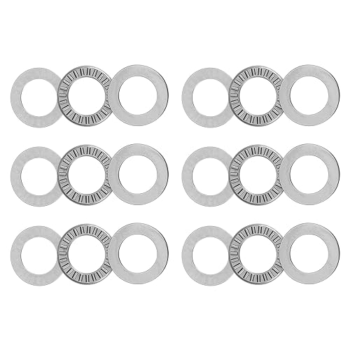 sourcing map Nta1220 Rodamientos de Agujas de Empuje con Arandelas 3/4 de Diámetro Interior 1-1/4 de Diámetro Exterior 5/64 de Ancho 6 Uds