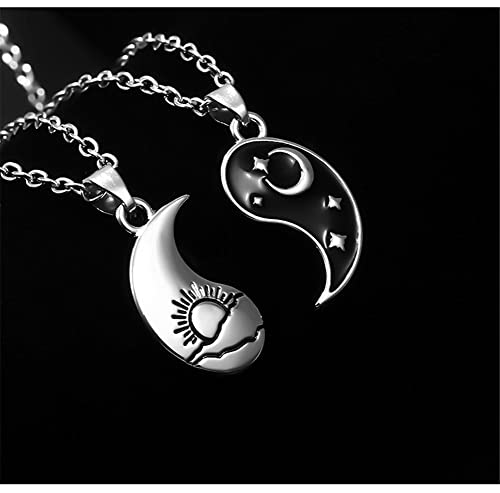 Sun Moon Necklace for Women Men Matching Tai Chi Yin Yang Necklace Best Friends BFF Necklace for 2 Teen Friendship Necklace Jewelry2