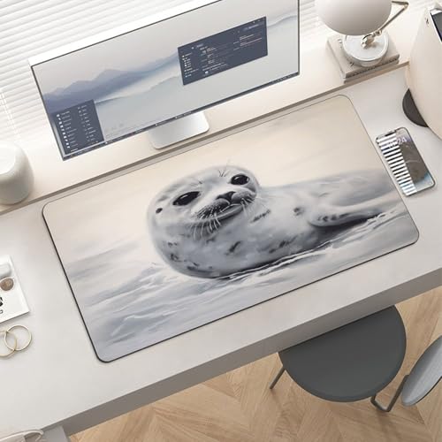 Harp Seal Painting Mouse Pad grande antideslizante 30x60cm miniatura 6