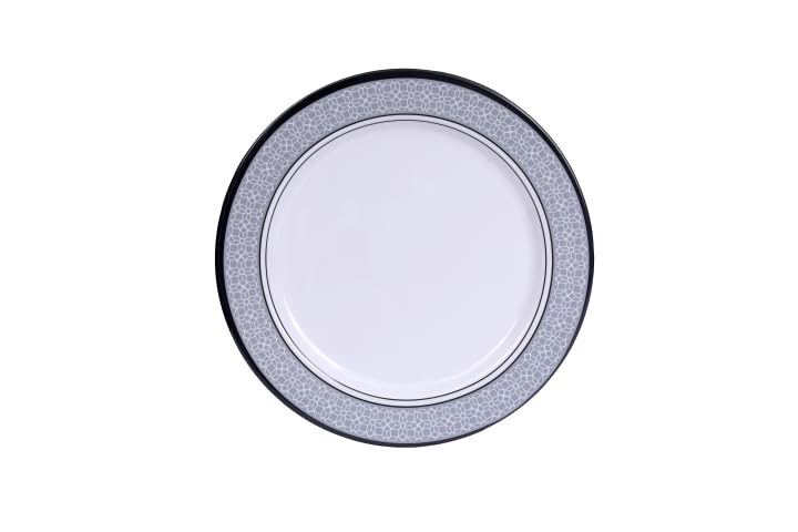 Stehlen Dinnerware, Pure Melamine, Vintage, 6 Piece Dinner Plate, Melamine Dinner Set, Kitchen Set for Home- Cubic Gray