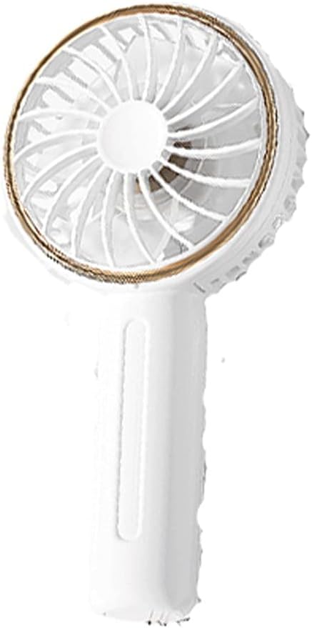 Small Mini Fan,Portable Handheld/Neck/Desk Fan,3 in 1 Cooling Fan,USB Portable Fan,Mini Fan with Lanyard,3 Speed,Office,Travel Strong Airflow (Color : White)