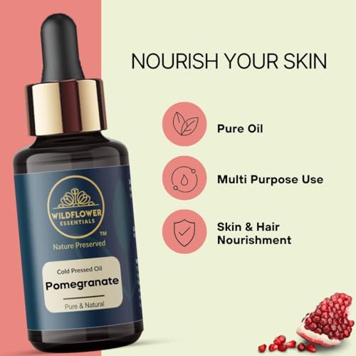 Image of Pomegranate Oil Cold Pressed for Face Skin Hair & Body Hydration Pure & Natural (30ml)