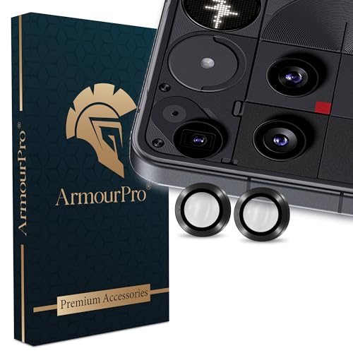 Image of ArmourPro Camera Rings Tempered Glass for Nothing 3, Tough HD Individual Aluminum Alloy Rings 9H Camera Cover, Scratch-Resistant,Camera Lens Protection| Black, 1 Pack