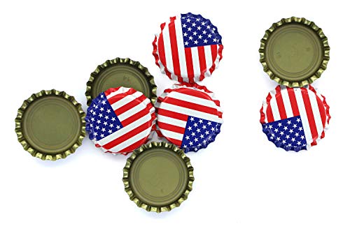 Red Beauty Bottle Capper With American Flag Oxygen Barrier Crown Caps-144 #TOP7