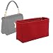 Felt Purse Insert, for lv purse strap Organizer for twist handbag shaped storage 2054red-L