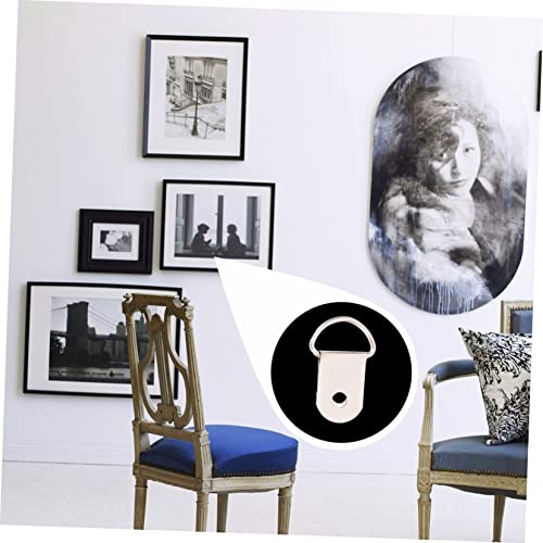 Image of KALLORY 100pcs Wall Picture Hangers Semi-Circle Photo Frame for Easy Installation of Wall Art and Frames and Compact Hardware for Home Decor