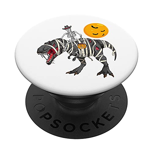 Halloween esqueleto montar momia T Rex dinosaurio niños niños hombres PopSockets PopGrip Intercambiable