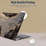 HLAAJJX Twarde etui do MacBooka 12 cali 2015 2016 2017 wydanie model A1534 z wyświetlaczem Retina, twarde etui ochronne, szaro-złoty marmur