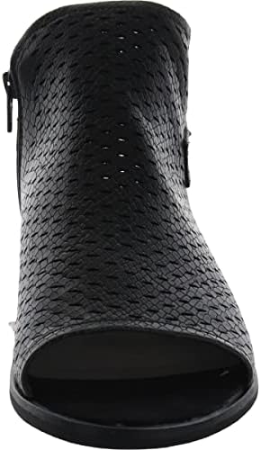 BareTraps Womens Scotlyn Faux Leather Peep-Toe Heels Black 10 Medium (B,M) | Image 2