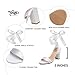 Trary White Heels for Women,Women's 3 Inch Lace Up Chunky Heels, Comfortable Round Toe Strappy Heels, Dressy Heeled Sandals for Wedding Party Size 5
