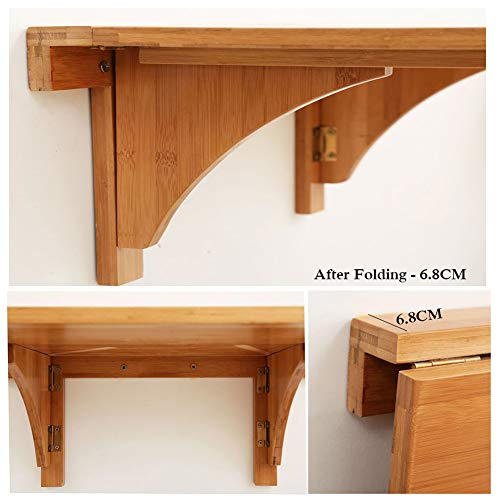 Bureau d'ordinateur pliant mural en bois pour optimiser une petite cuisine