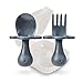 Produktbild Grabease Kleinkindutensilien Kleinkindlöffel und -gabeln Babybesteck Kleinkindgabel, Bpa-frei und Phthalatfrei für Babys und Kleinkinder, 1 Set, Grau